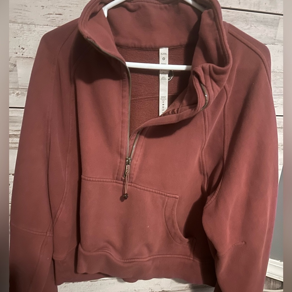Maroon Half-Zip Hoodie